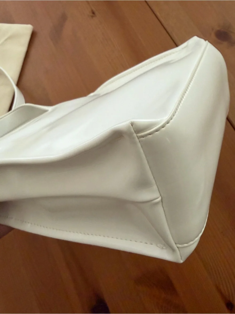 Acne Studios White Mini Logo Crossbody Shopper Tote Bag